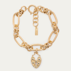Bracelet Cœur Serrure Or