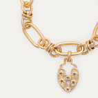 Gold Lock Heart Bracelet