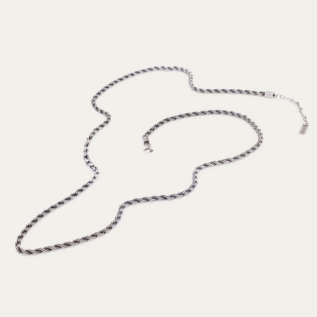 Chaîne Torsadée Sautoir Argent