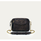 Sac Cuir Charly Noir Nappa Imprime Bandana