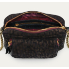 Sac Cuir Charly Noir Nappa Imprime Bandana
