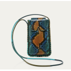 Etui a lunettes Emile Python Lotus Bleu