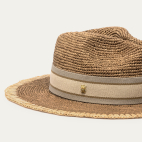 Off White Raffia Fedora Hat