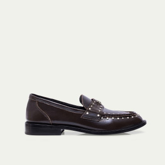 Dark Brown Leather Gigi Loafer