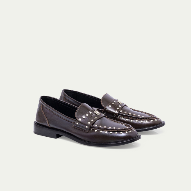 Dark Brown Leather Gigi Loafer