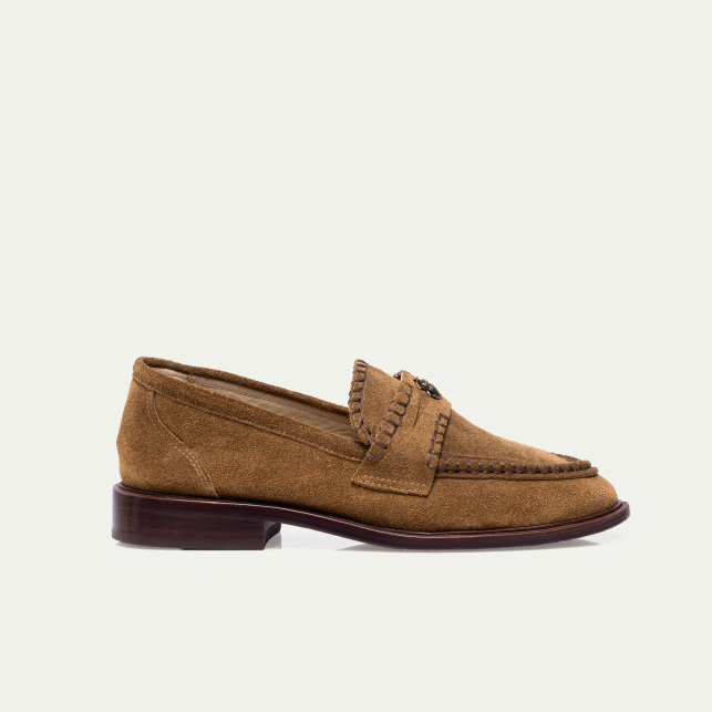 Cappuccino Leather Suede Gigi Loafer
