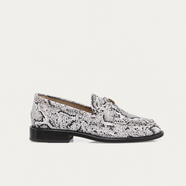 Embossed Python Leather Gigi Loafer