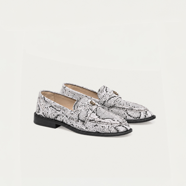 Embossed Python Leather Gigi Loafer