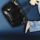 Black Python Tote Marny