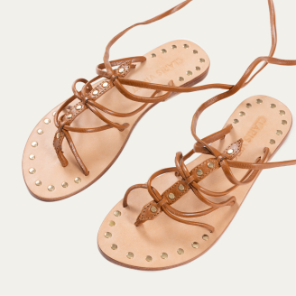 Sandales Cuir Marine Moka