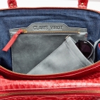 Sac Bandoulière Python Lalya Rouge