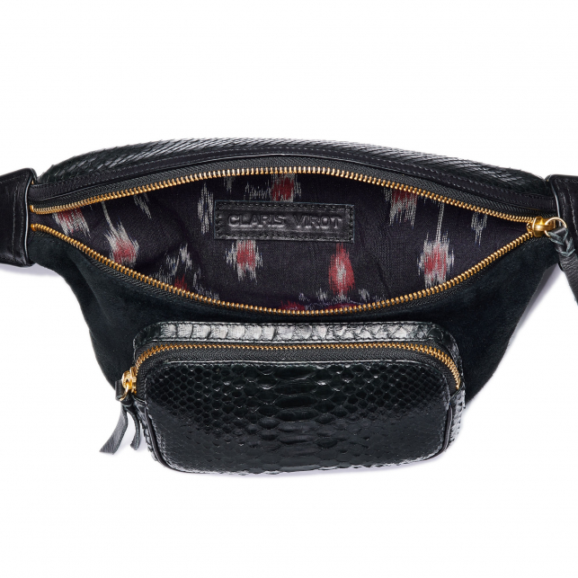 Sac Banane Python Romeo Noir