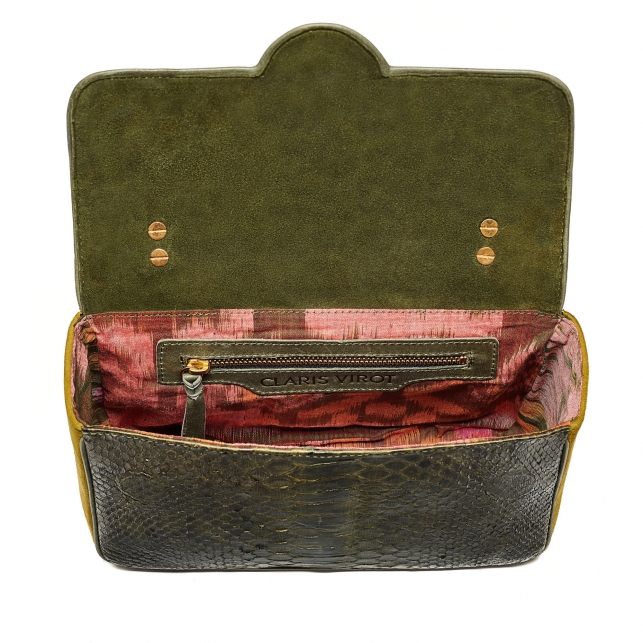 Kaki Python Bag Big Ava Beetle