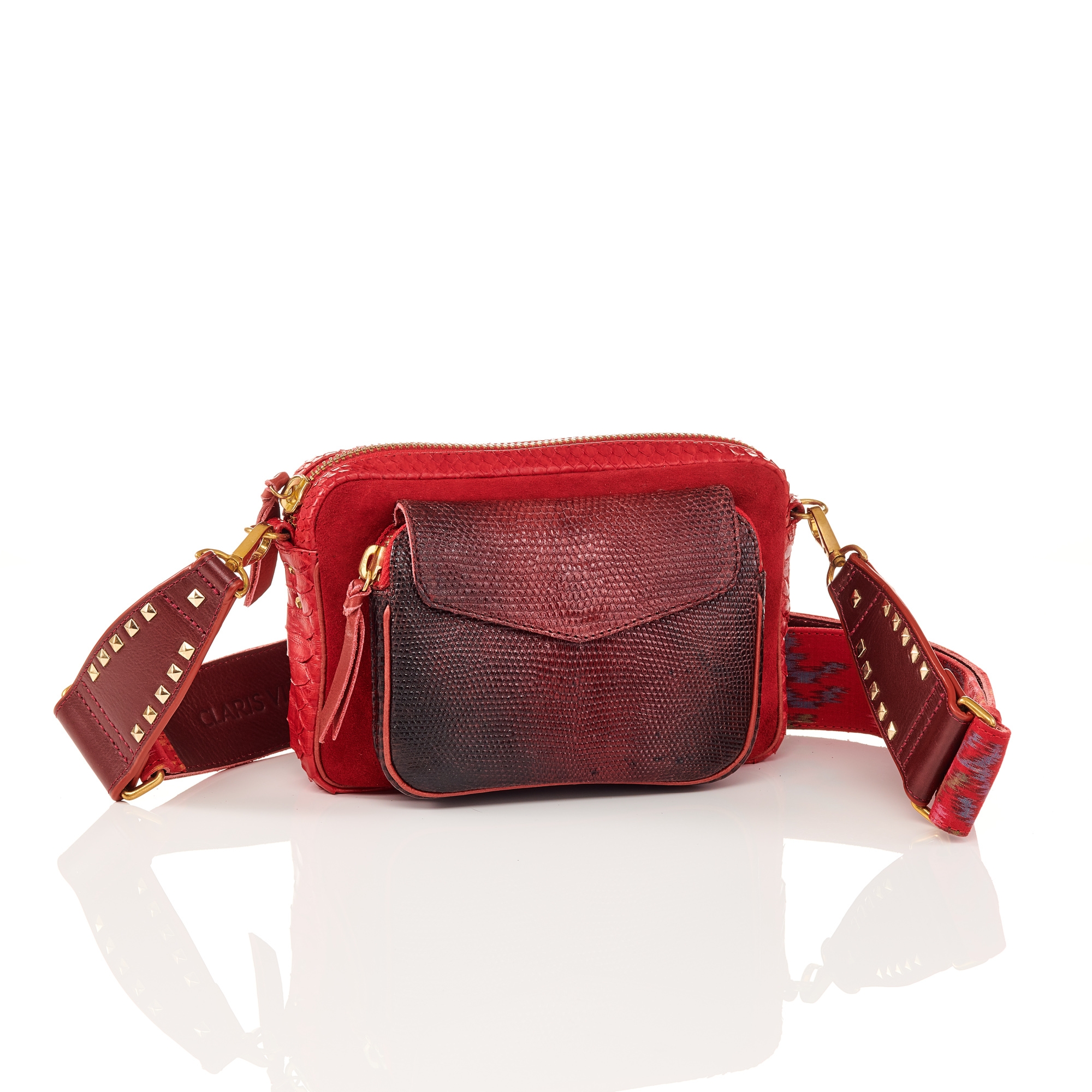 burgundy bag strap