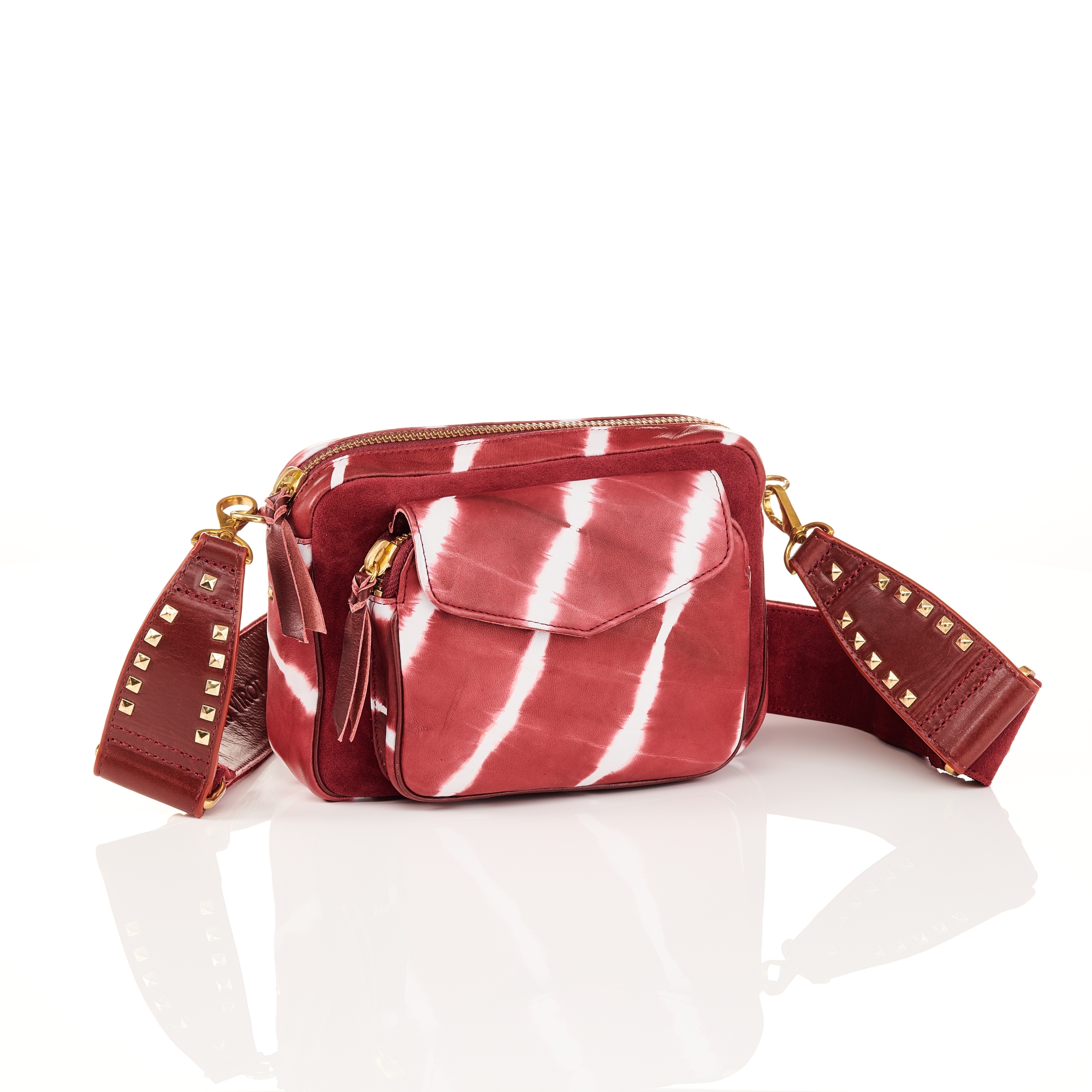 burgundy bag strap