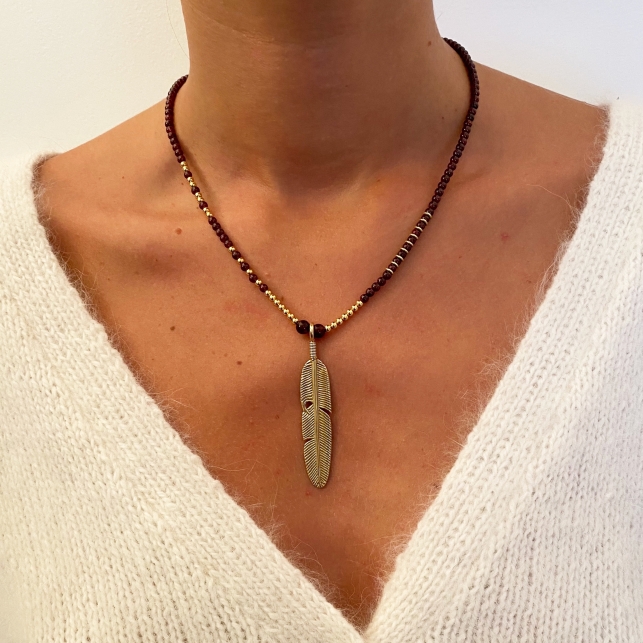 Billy Necklace Bordeaux