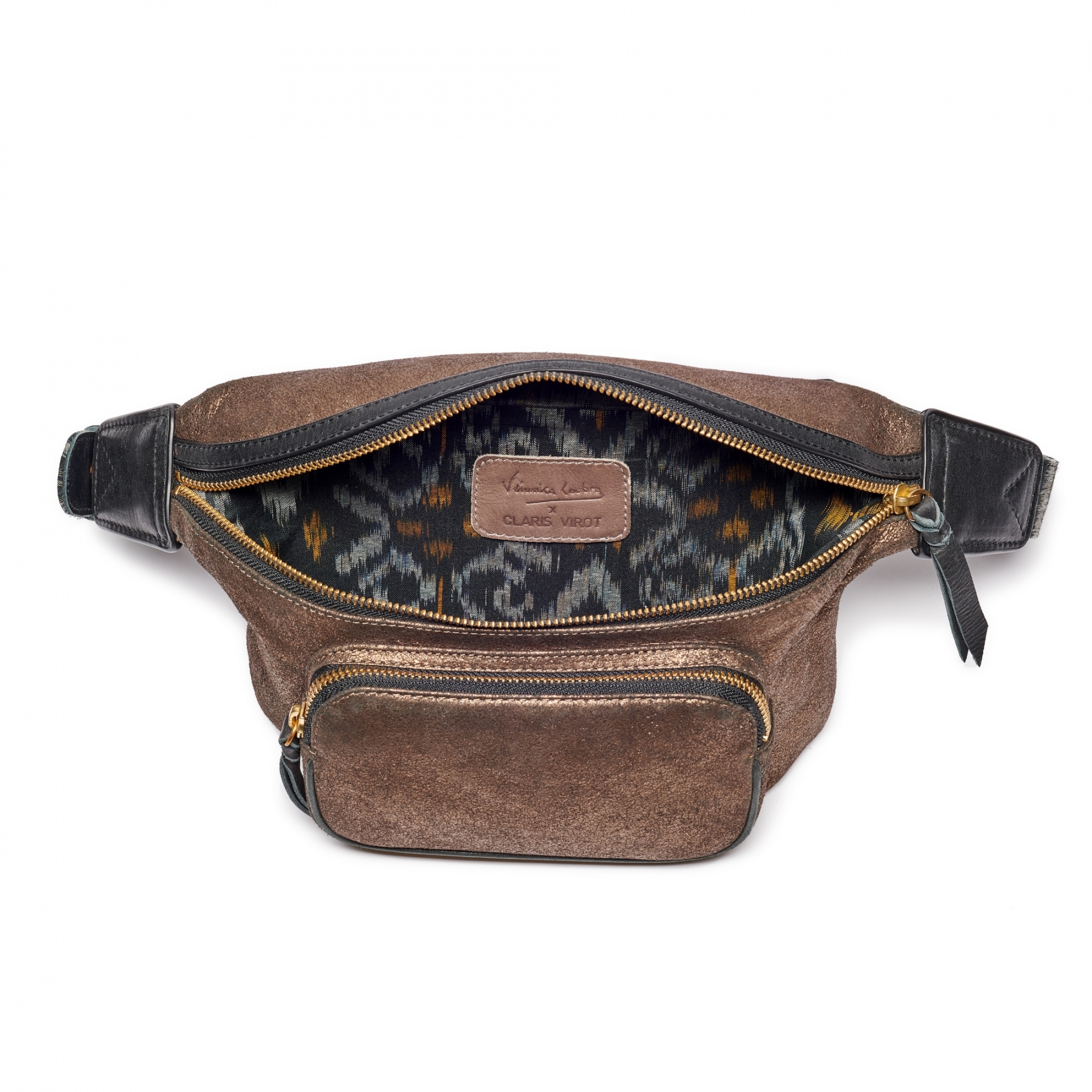 brown leather fanny pack