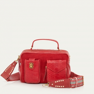 Red Python Bag Cesar
