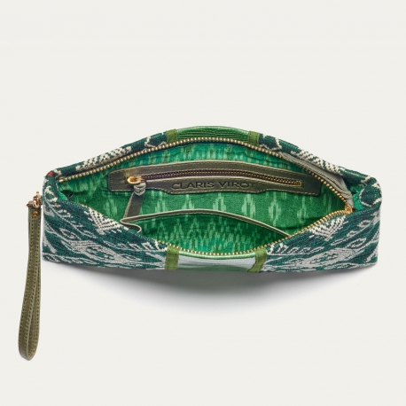 Pochette Python Lou Vert Timor