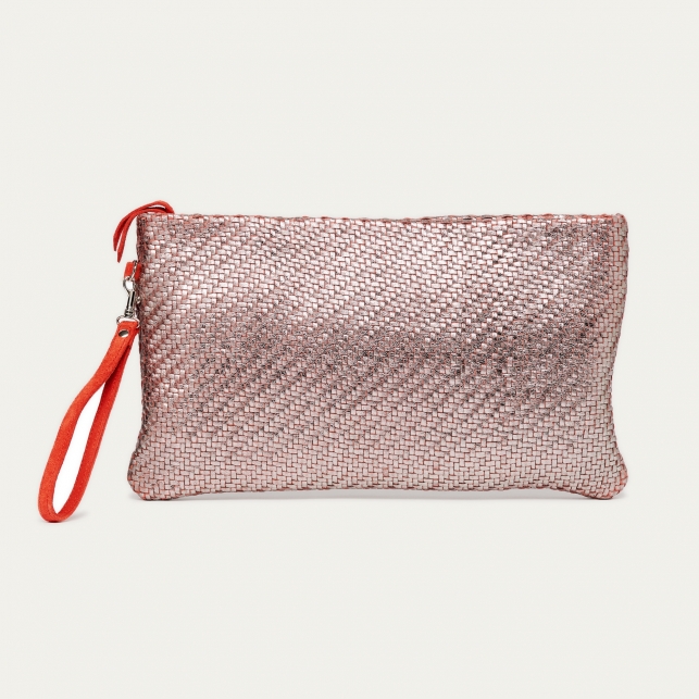 leather clutch strap