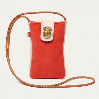 Tangerine Leather Phone Bag Marcus Tangerine Leather Phone Bag Marcus