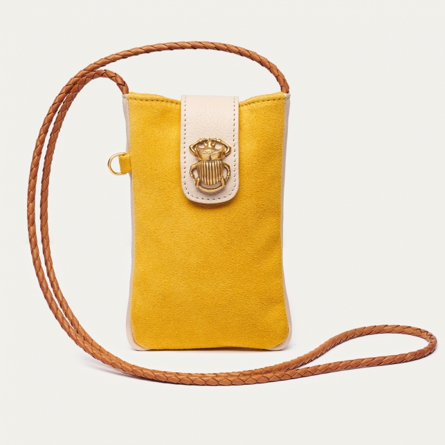 Yellow Leather Phone Bag Marcus