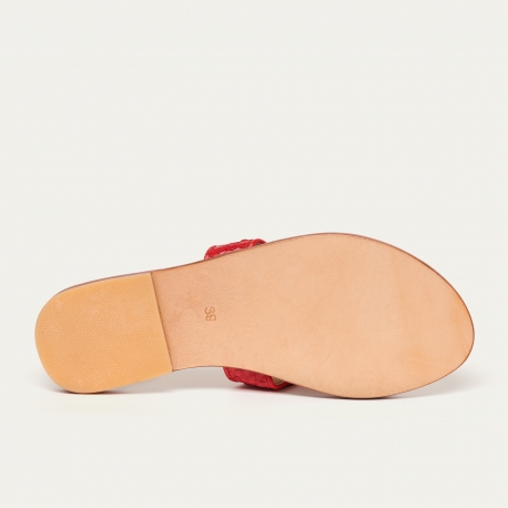 Sandales Python Nina Rouge