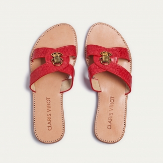 Sandales Python Nina Rouge