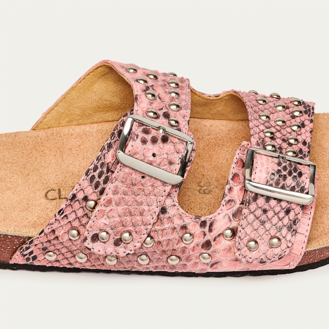 Powder Pink Python Odette Sandals