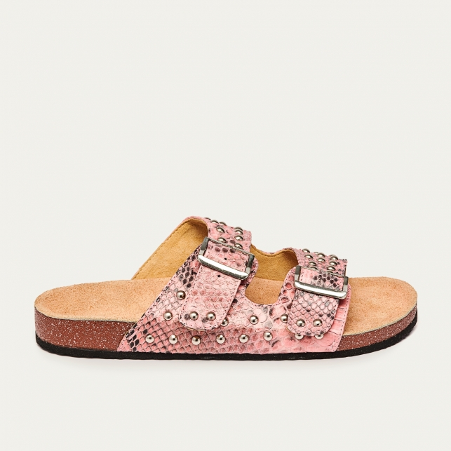 Powder Pink Python Odette Sandals