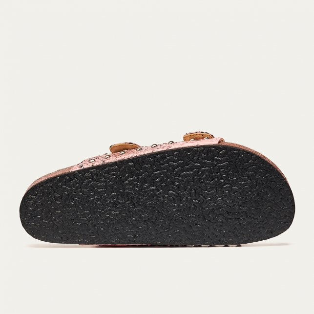 Powder Pink Python Odette Sandals