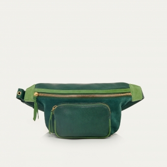 Green Mix Leather Fanny Pack Romeo