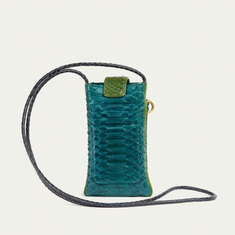 Green Blue Python Phone Bag Double Marcus