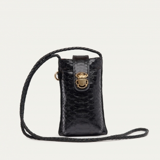 Black Python Phone Bag Double Marcus