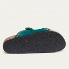 Sandales Cuir Suédé Odette Bleu Canard