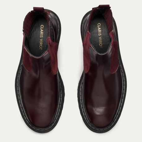 Bottines Chelsea Cuir Ziggy Bordeaux