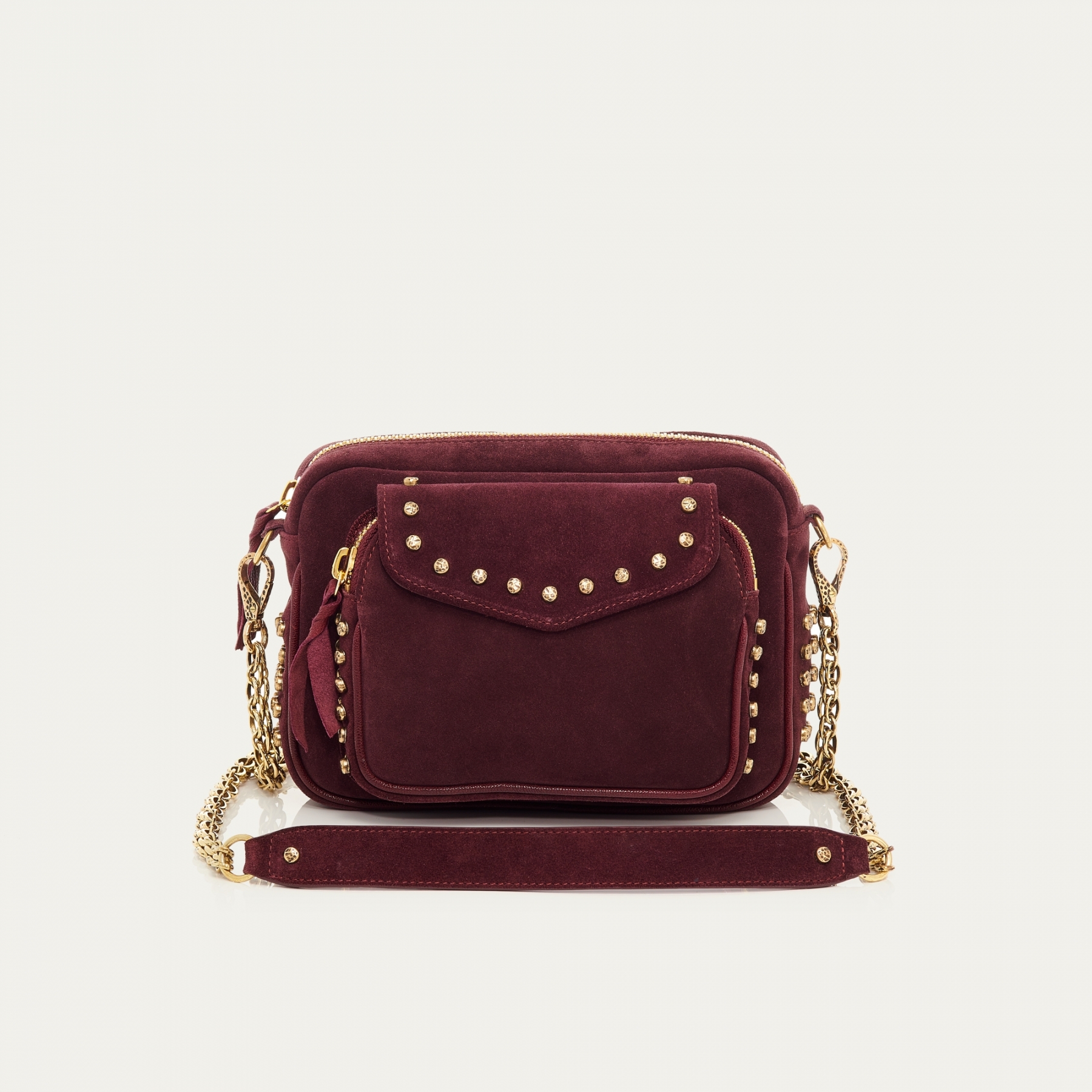 violet purse leather