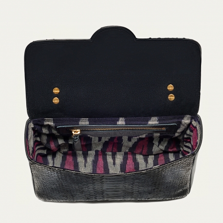 Black Python Bag Big Ava Beetle