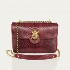 Burgundy Python Bag Big Ava Beetle