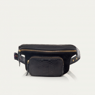 Sac Banane Python Romeo Noir