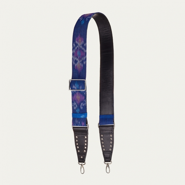 Endek Blue Printed Strap with Hooks