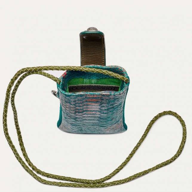 Aqua Python Phone Bag Marcus