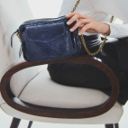 Bag Charly Navy Python golden chain