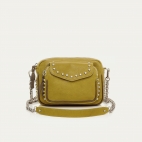 Mustard Studded Leather Charly Bag