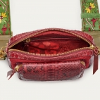 Burgundy Matcha Python Charly Bag