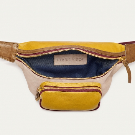 Mustard Leather Fanny Pack Romeo