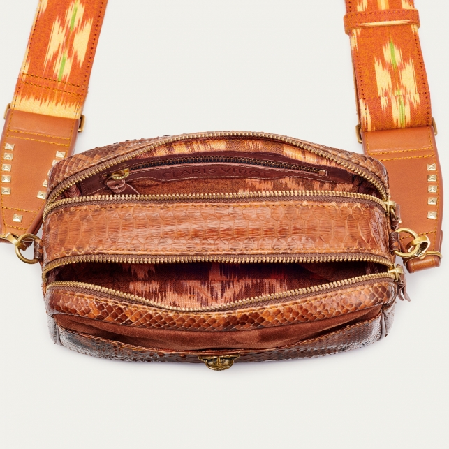 Sac Python Lily Marron Moka Mix