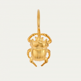 Golden Beetle Earring