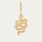 Boucle d'Oreille Serpent Dorée