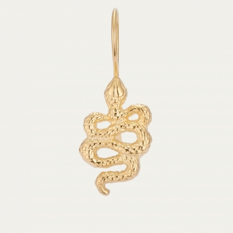 Boucle d'Oreille Serpent Dorée